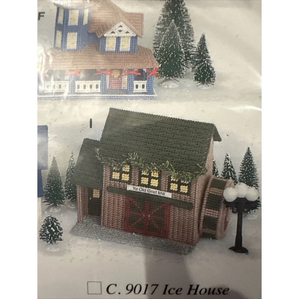 NIP Vintage Mary Maxim‎ 9014 Grist Mill Needlework And Crafts Christmas Village